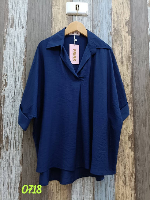 Women Casual Collar V-Neckline Tops